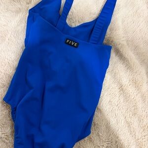 FIVE the label dancewear blue leotard